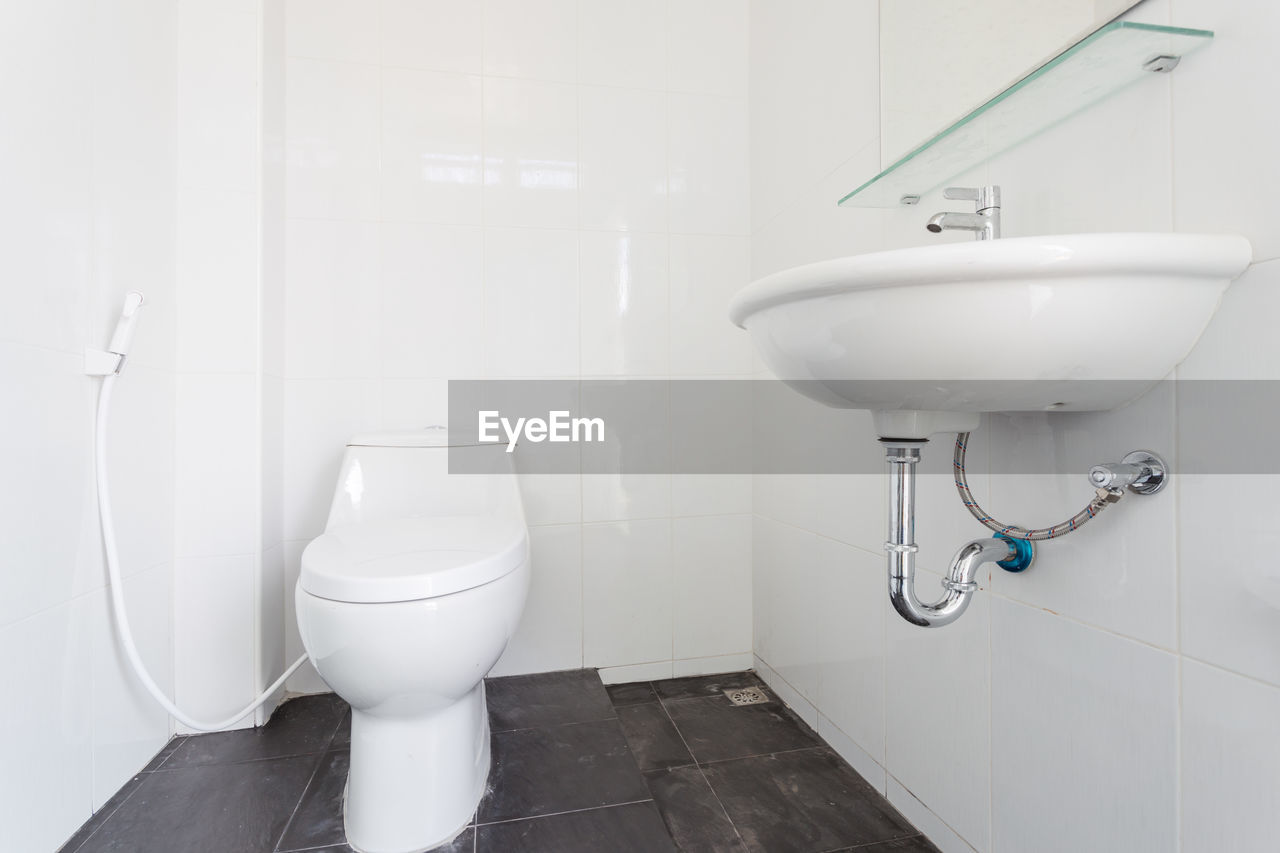 Interior of bathroom at home