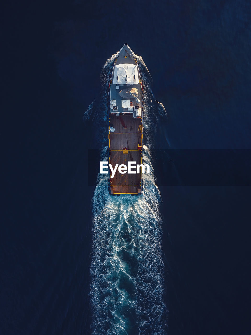 Aerial view of a nautical vessel