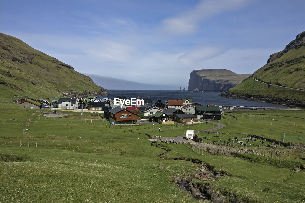 SCENIC VIEW OF HOUSES AND BUILDINGS AGAINST SKY