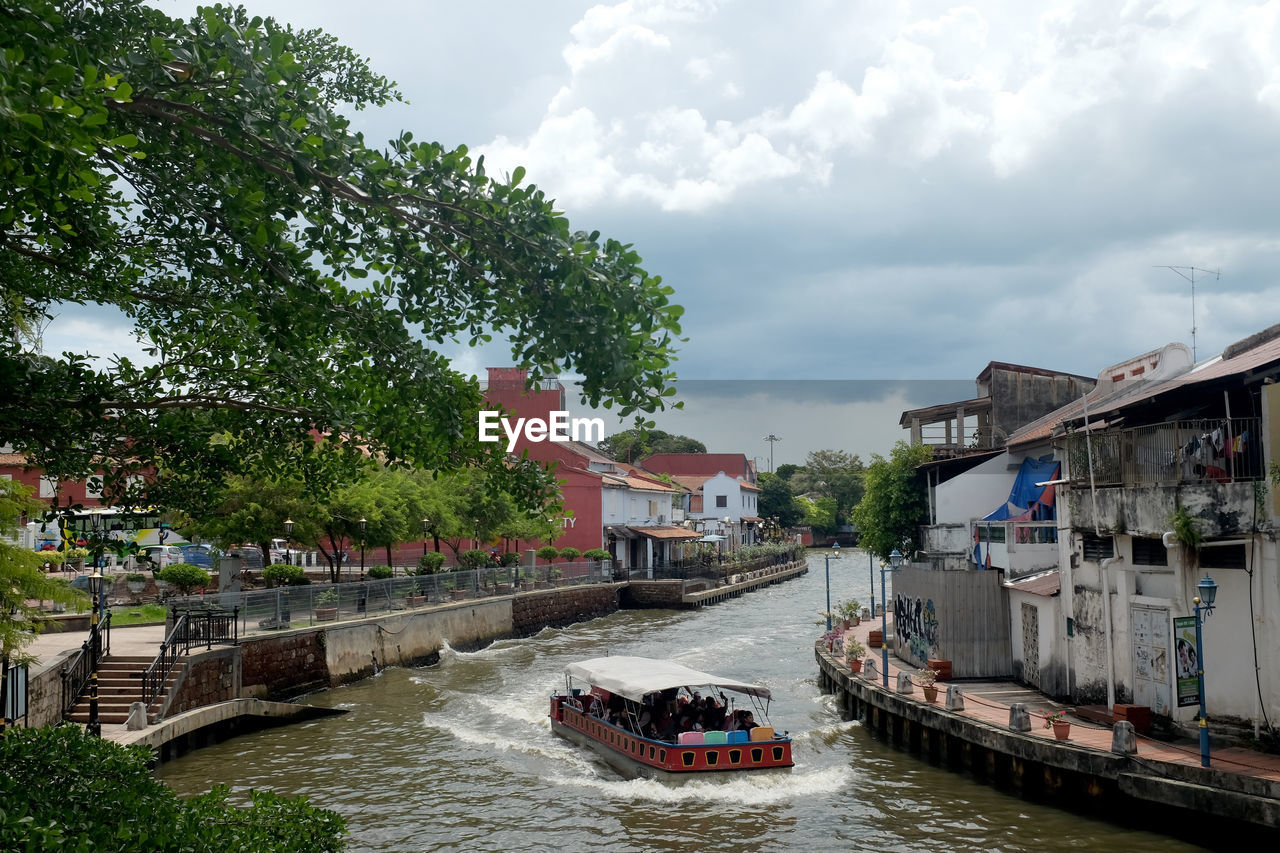 View of canal along buildings