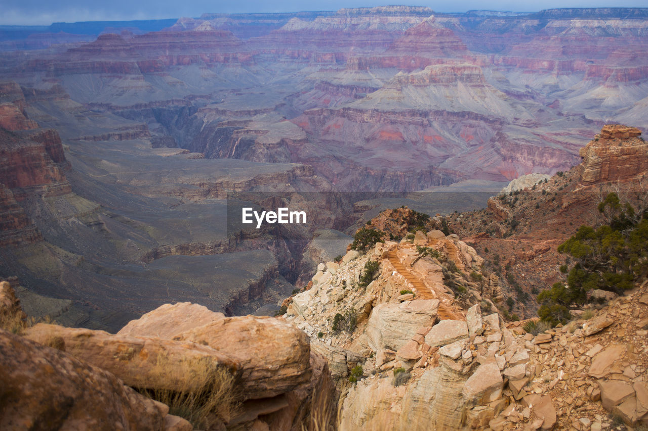 High angle view of grand canyon