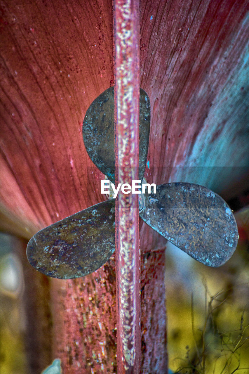 Close up of ship propeller