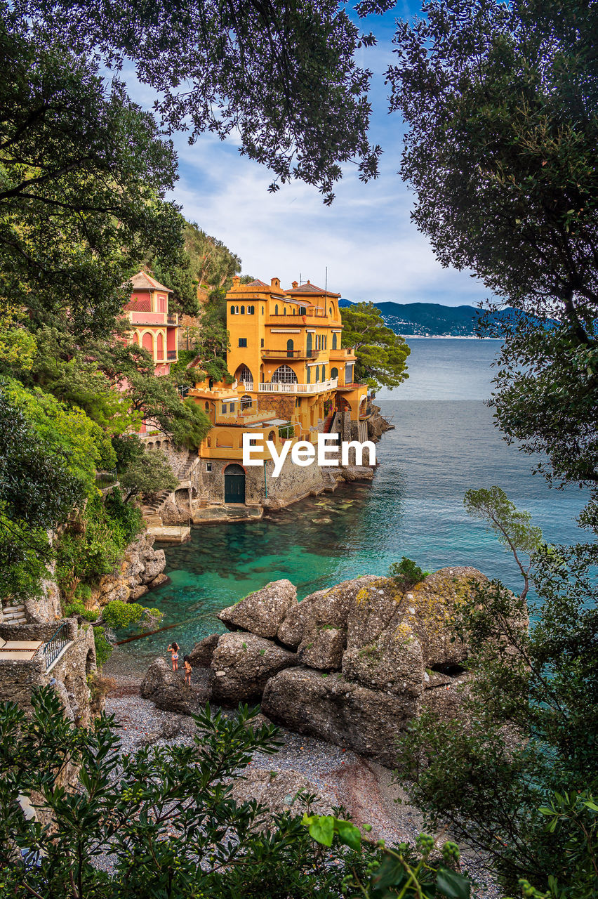 Magnificent villas direct on the sea in the gulf of portofino, village of the italian riviera