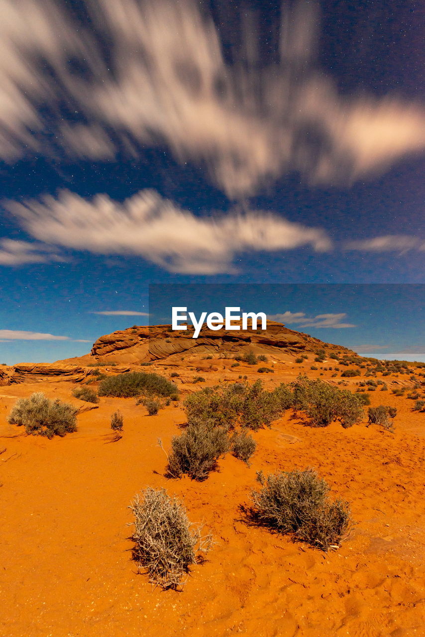 Scenic view of desert against sky