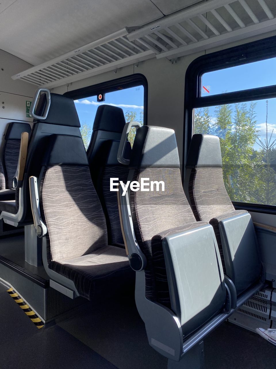 Empty seats in train