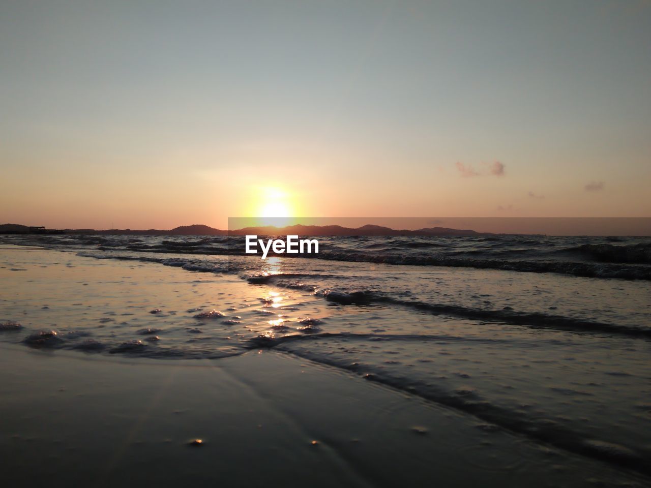 SCENIC VIEW OF SEA DURING SUNSET