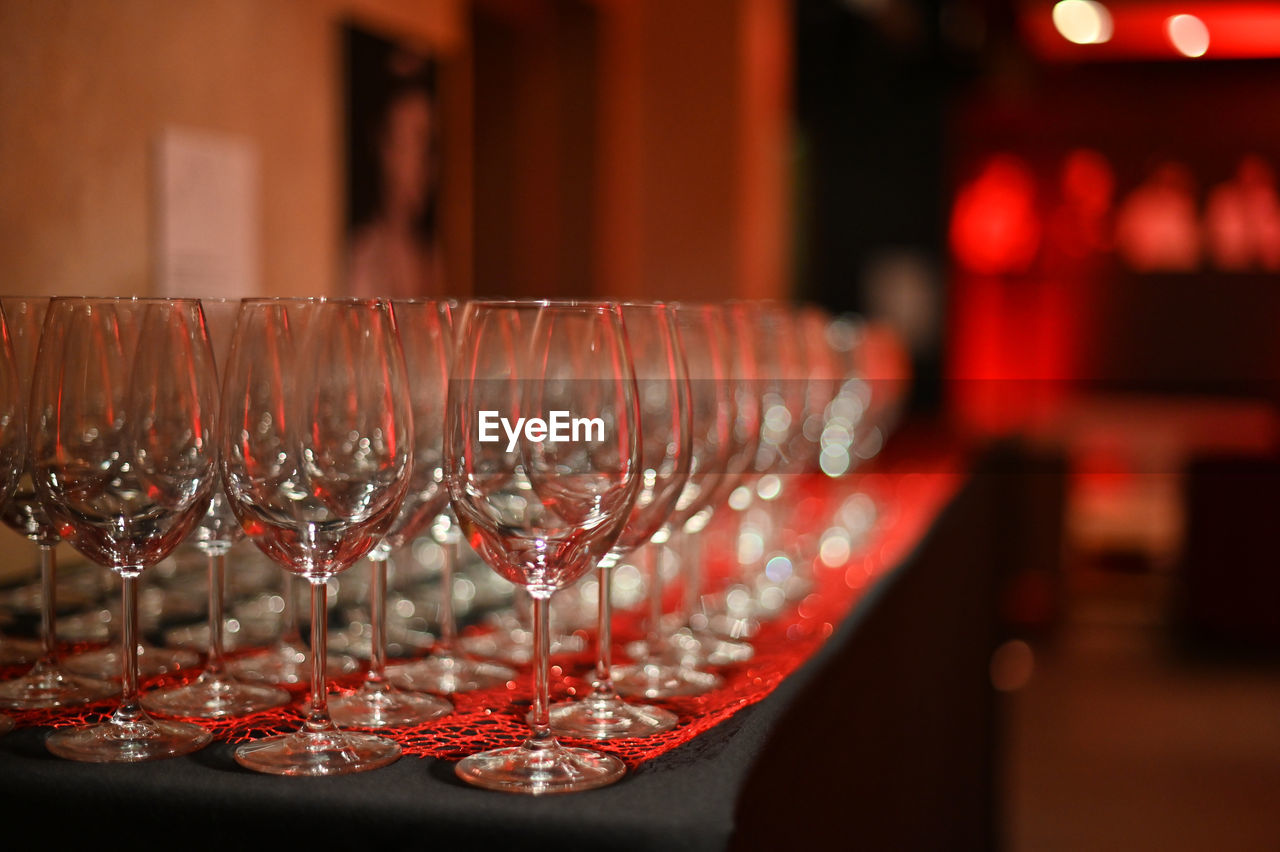 Close-up of wine glass on table