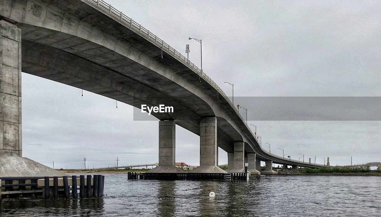 Low angle view of bridge over river