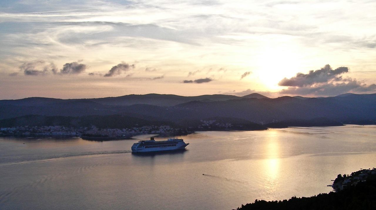 VIEW OF SEA AGAINST SKY DURING SUNSET