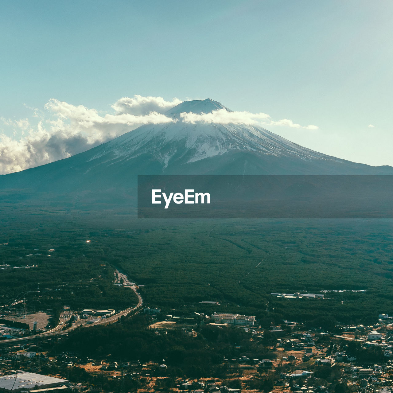 Aerial view of mountains against sky