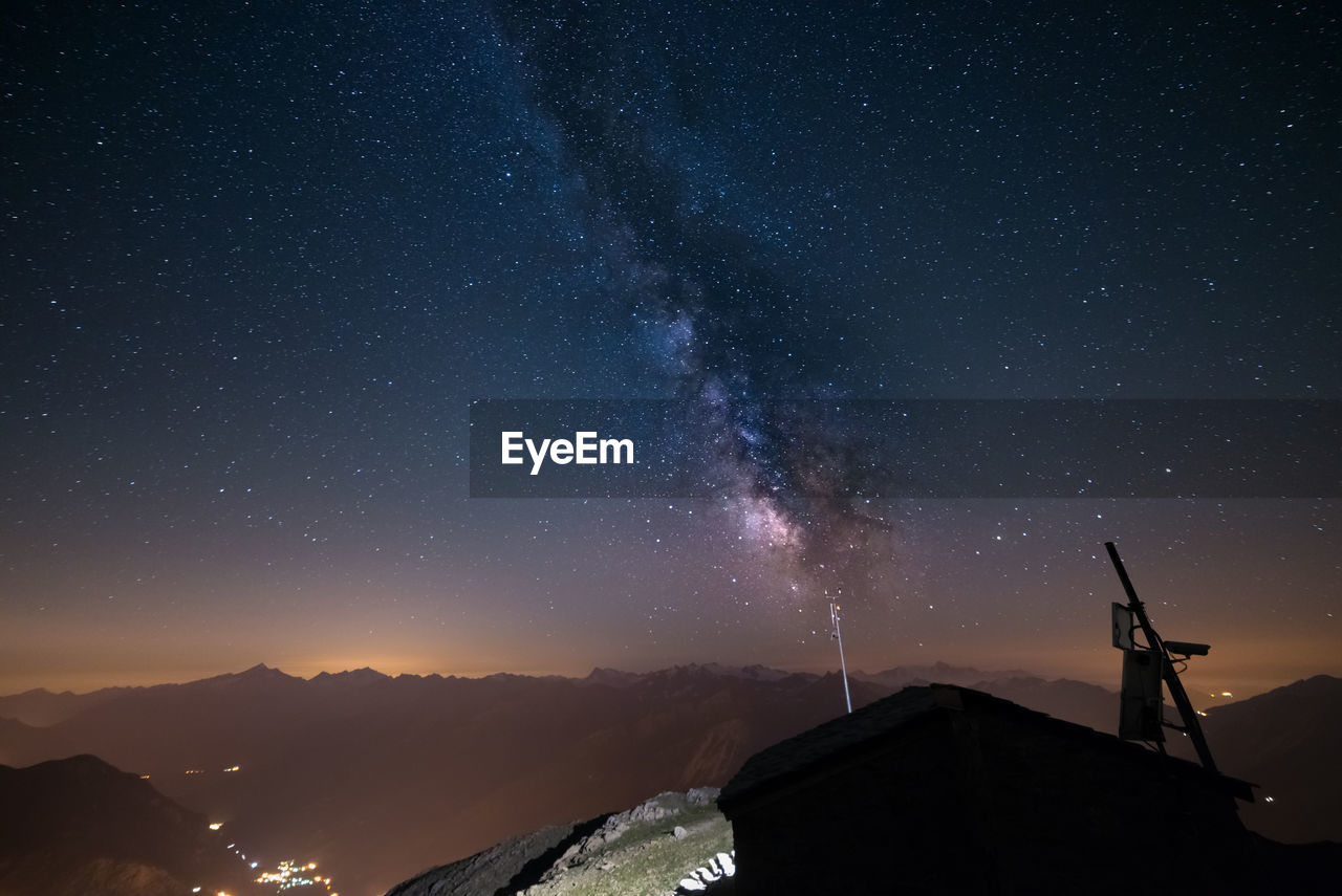 Low angle view of stars in sky at night