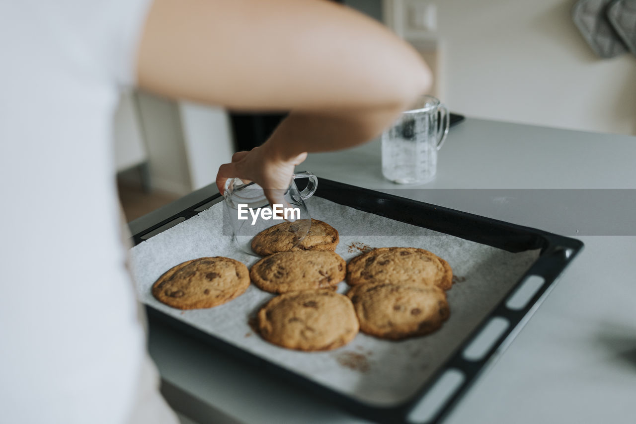 Woman making cookies