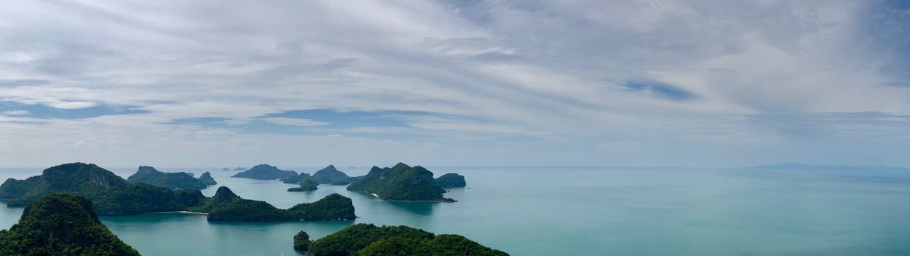 Panoramic view of sea against sky