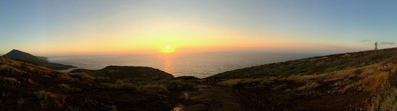 SCENIC VIEW OF SEA DURING SUNSET