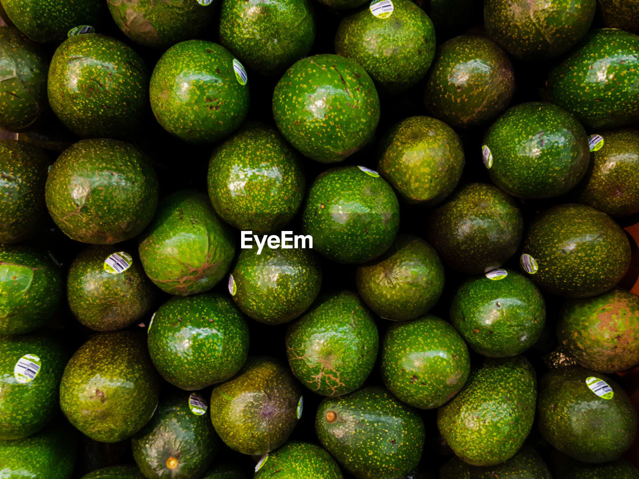 Full frame shot of avocados for sale