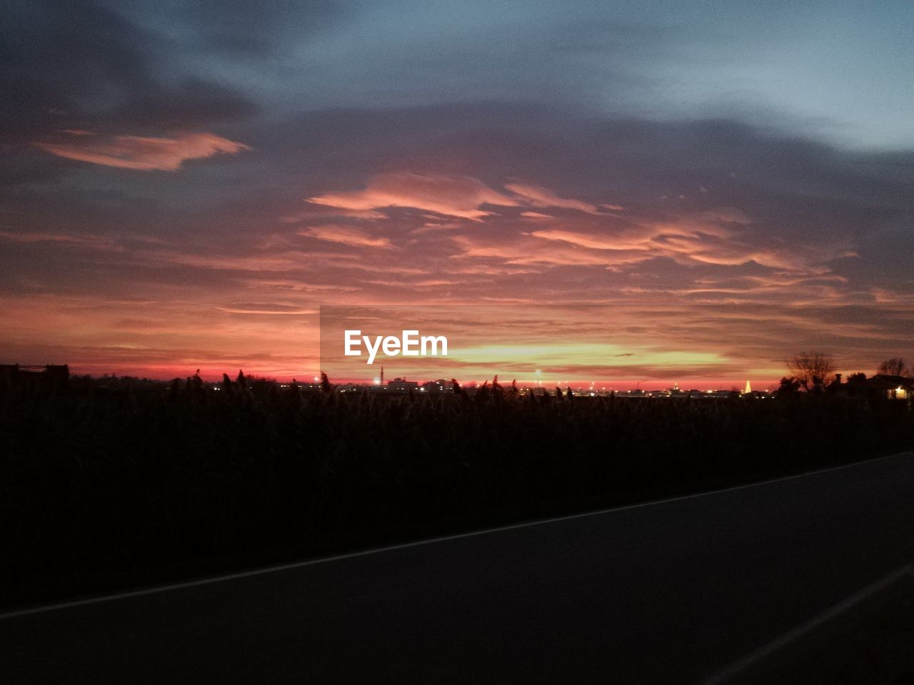 Scenic view of sky during sunset