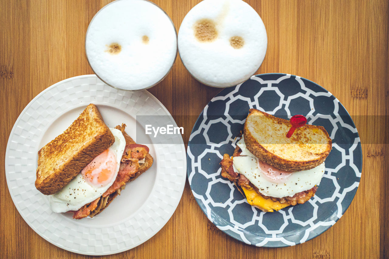 HIGH ANGLE VIEW OF FOOD SERVED ON TABLE