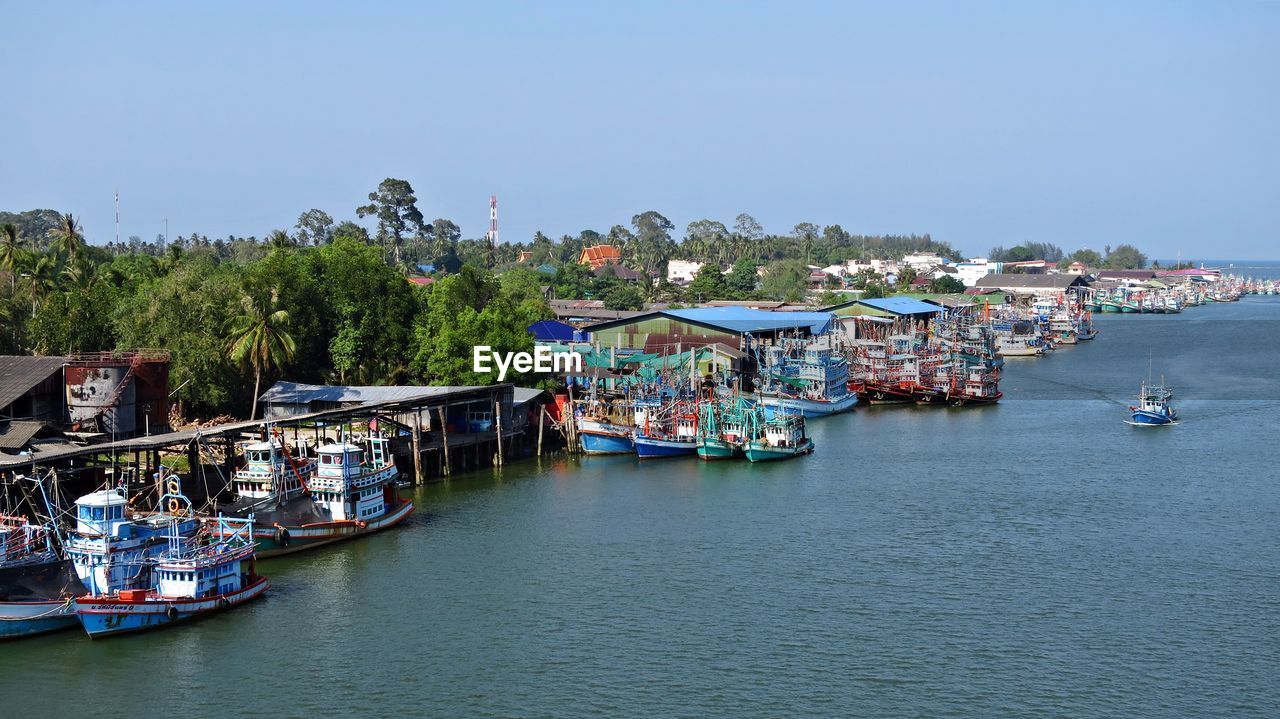 Fishingboats in the lang suan river.
