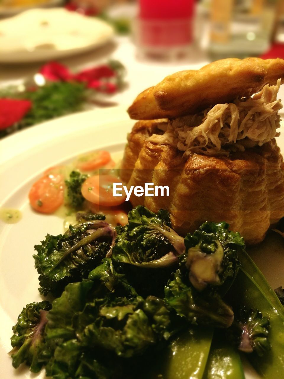 CLOSE-UP OF MEAL SERVED ON PLATE