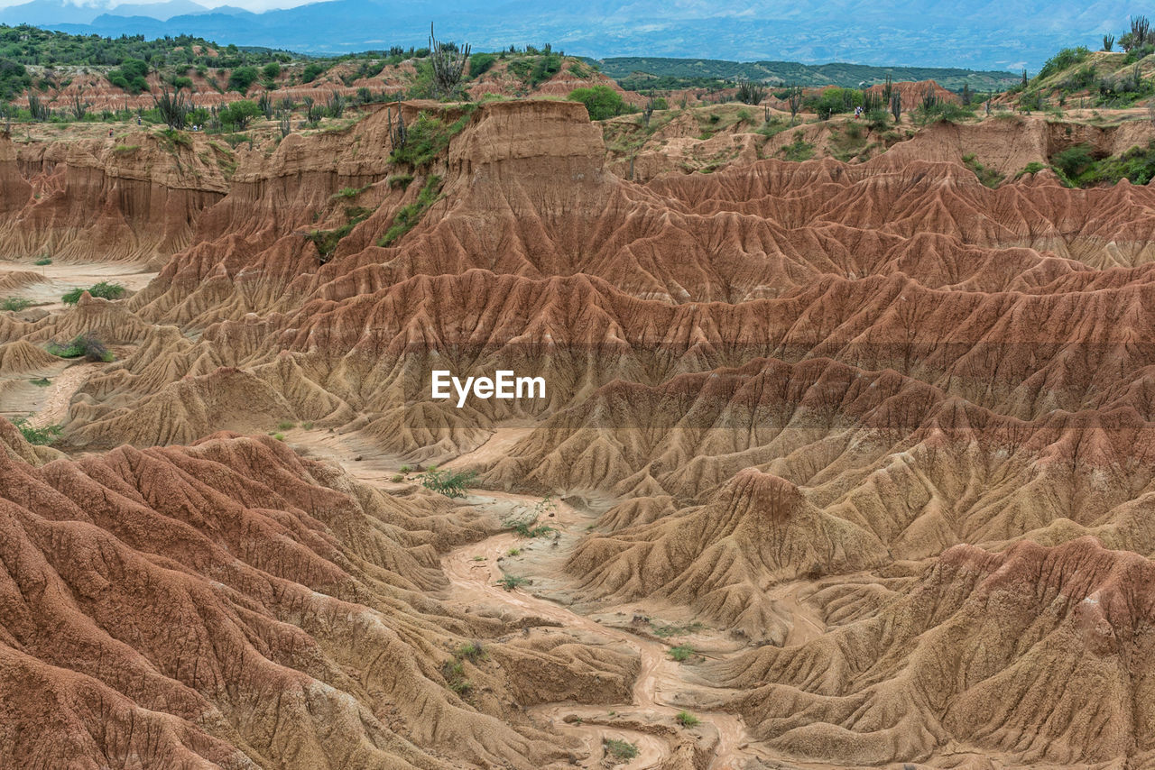 Aerial view of a desert