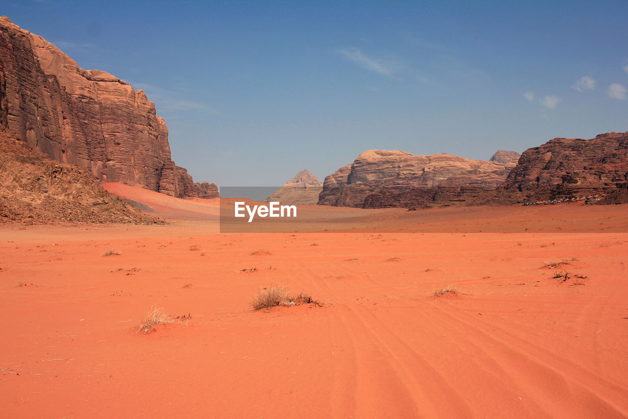 Scenic view of desert against sky