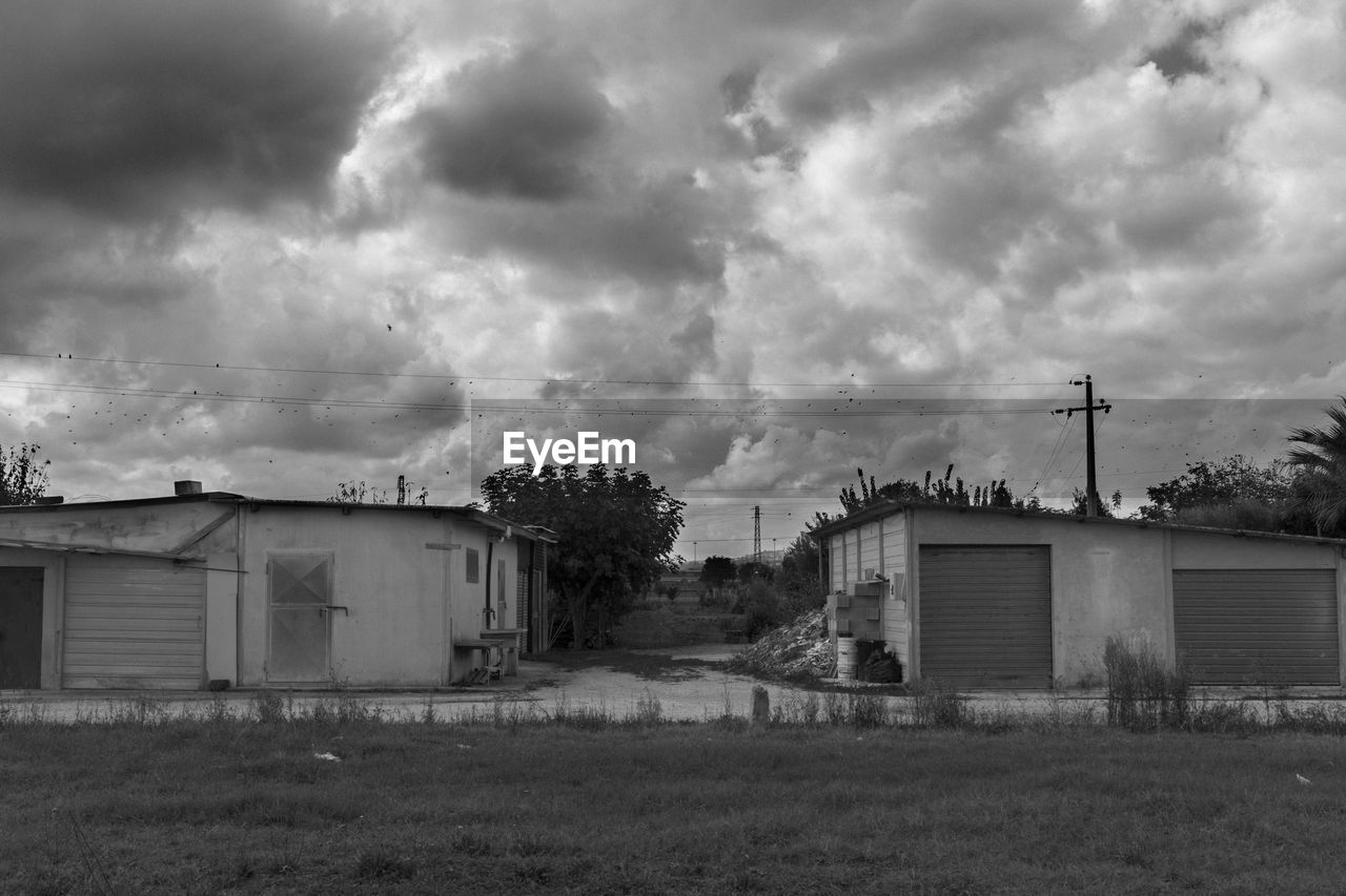 Abandoned house against sky