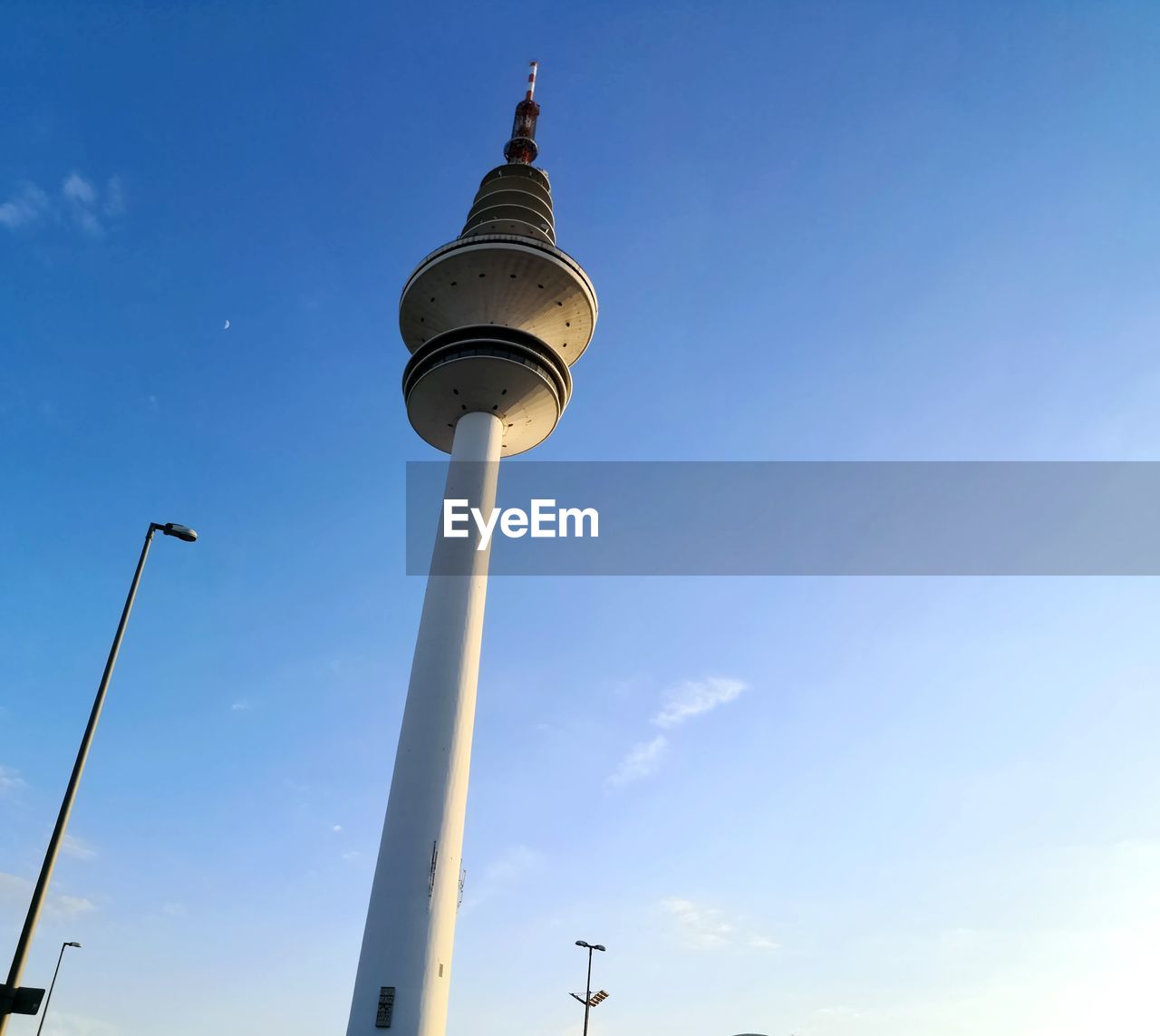 LOW ANGLE VIEW OF COMMUNICATIONS TOWER