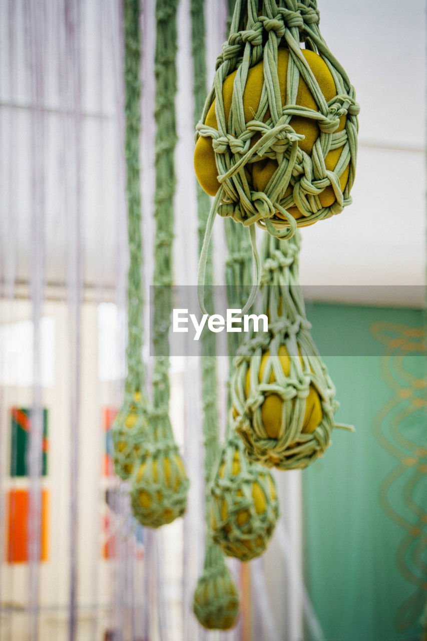 View of crochet hanging from ceiling