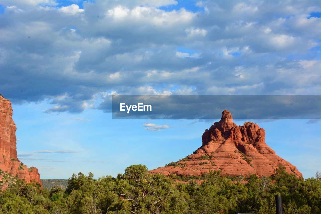 Scenic view of rocky mountain against sky