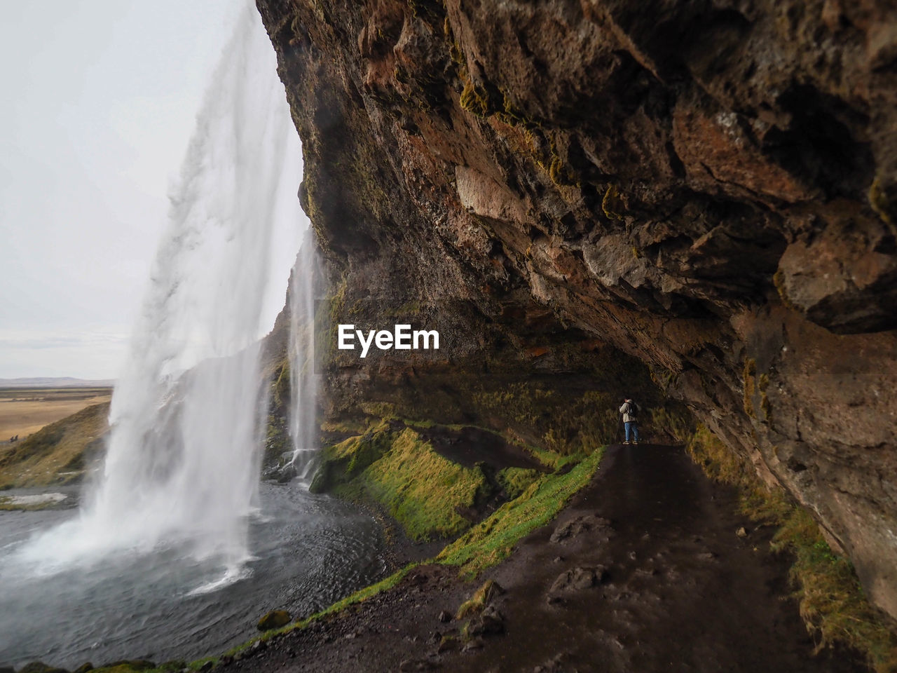 Scenic view of waterfall