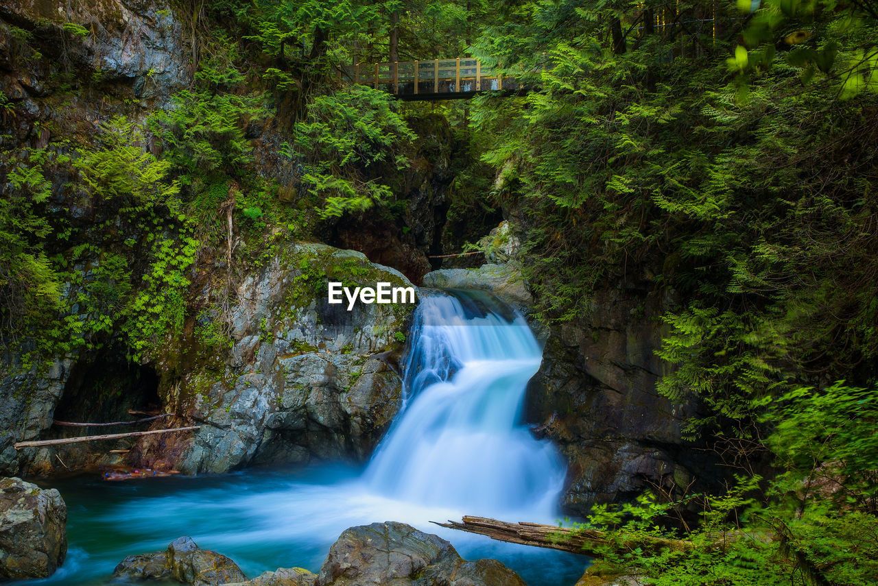 scenic view of waterfall