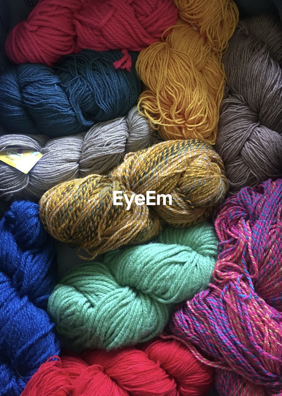 full frame shot of colorful wool