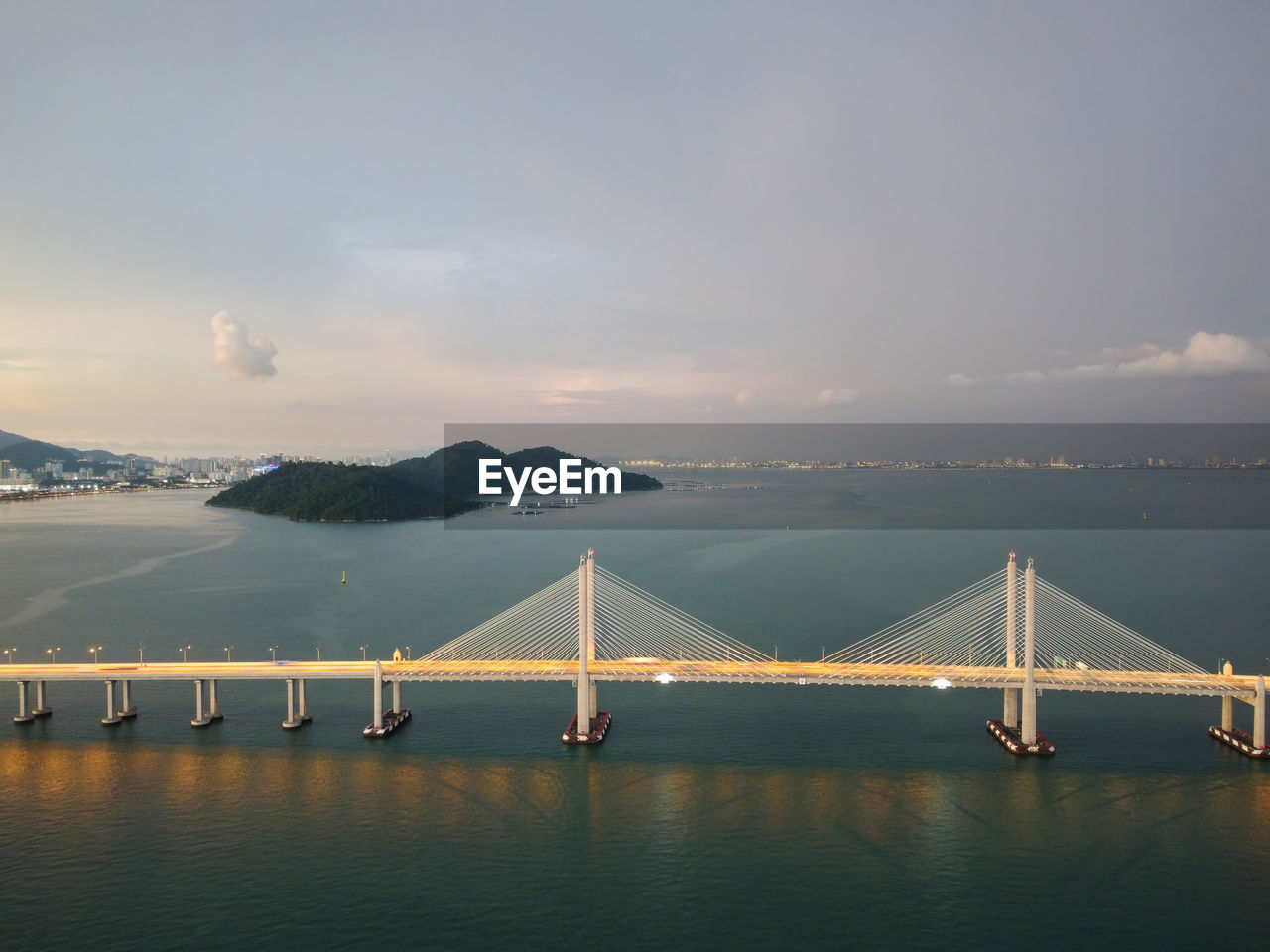 view of bridge over river against sky