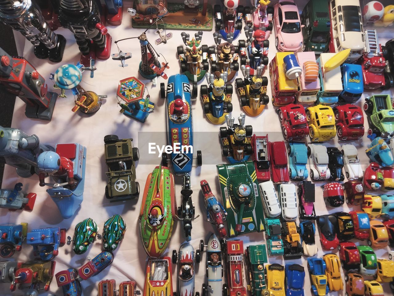 multi colored, large group of objects, variation, abundance, retail, toy, market, high angle view, for sale, no people, collection, day