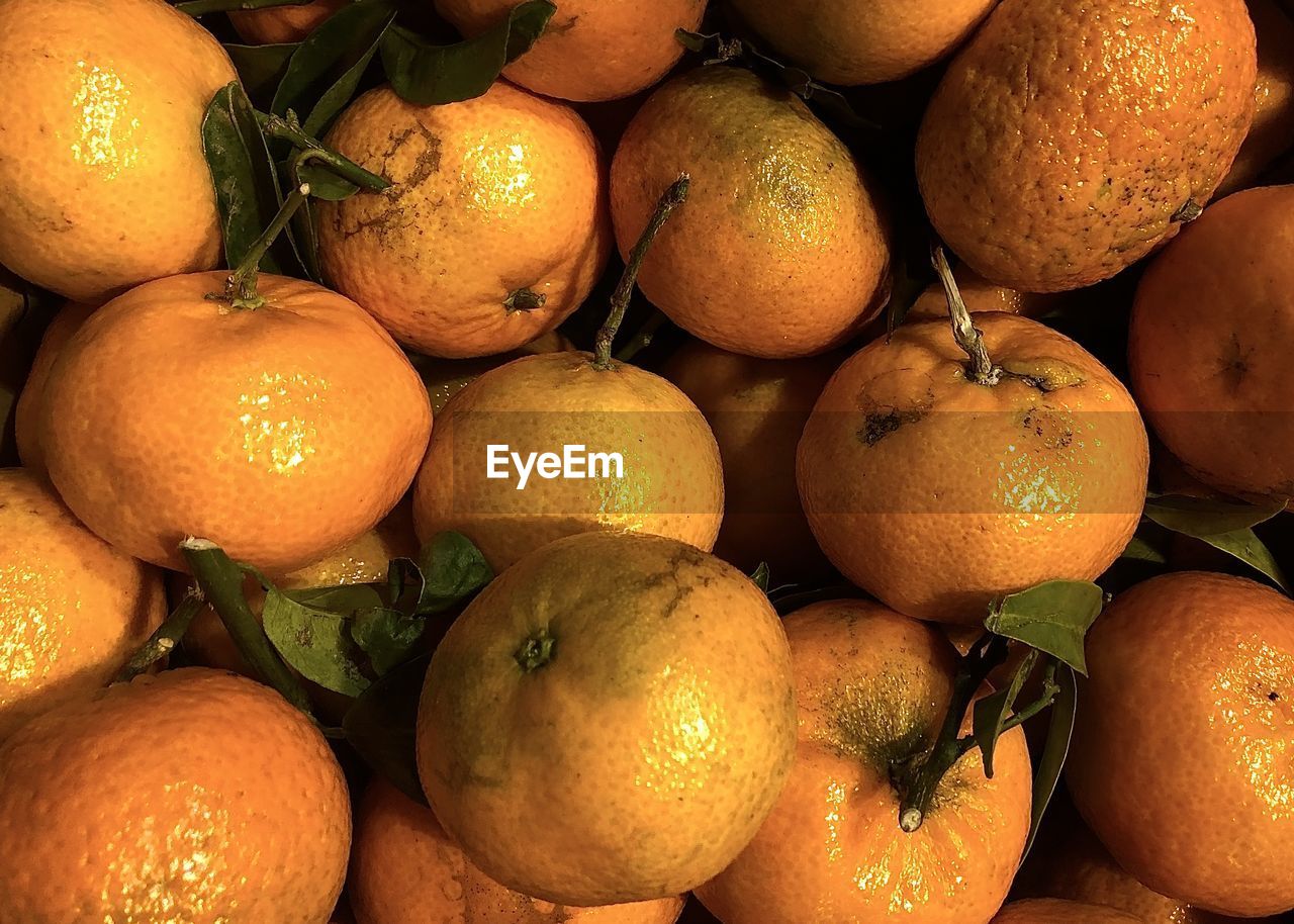 full frame shot of oranges at market