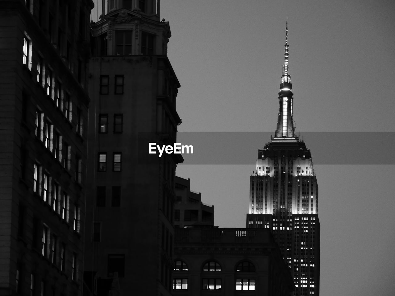 Low angle view of skyscrapers against sky