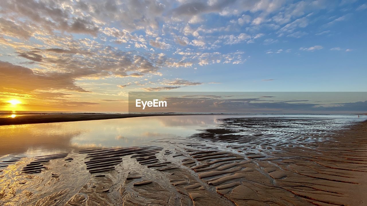 SCENIC VIEW OF SEA DURING SUNSET