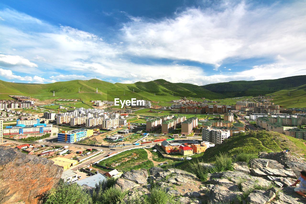 The panoramic view of the entire city of ulaanbaatar, mongolia
