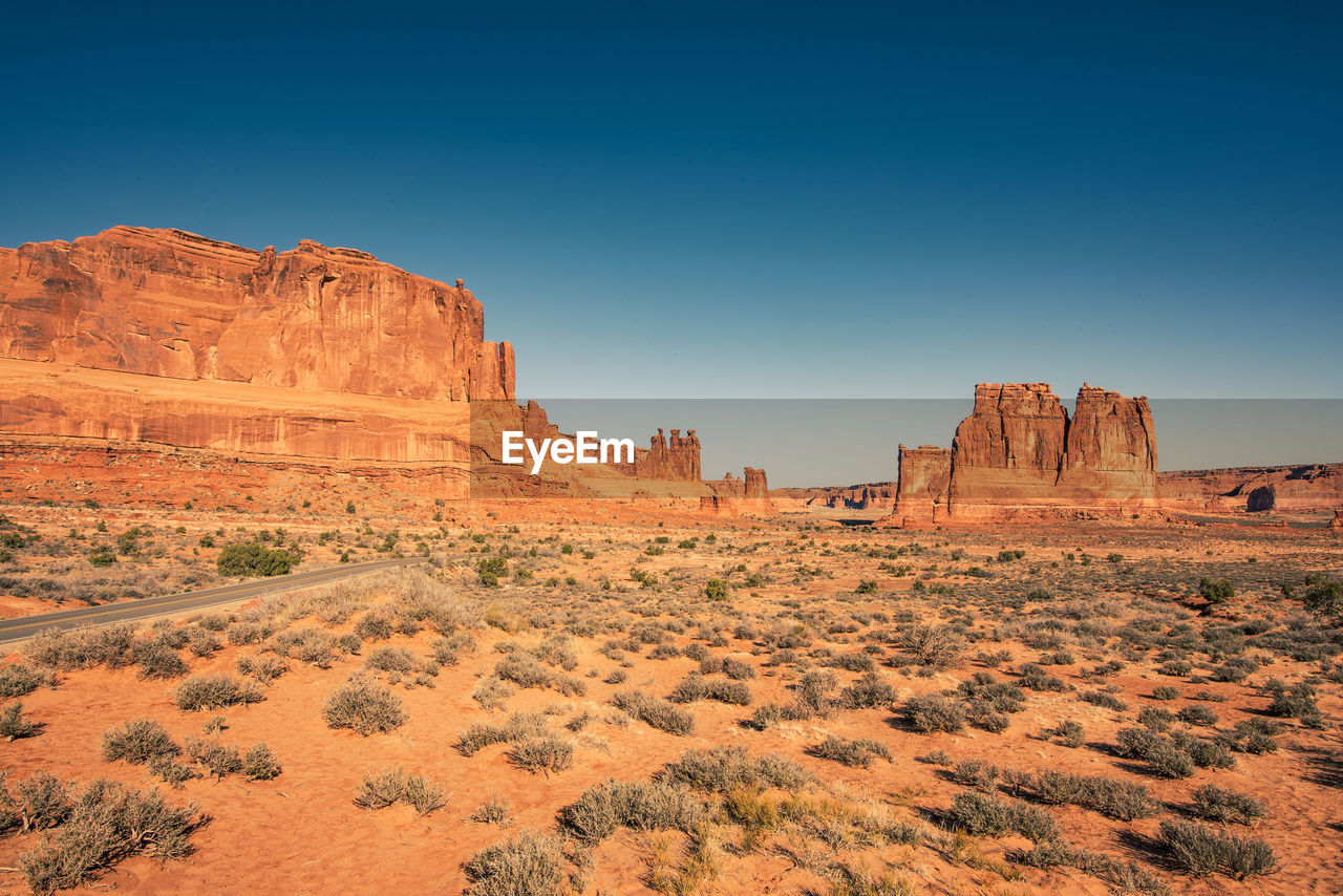 Rock formations in a desert