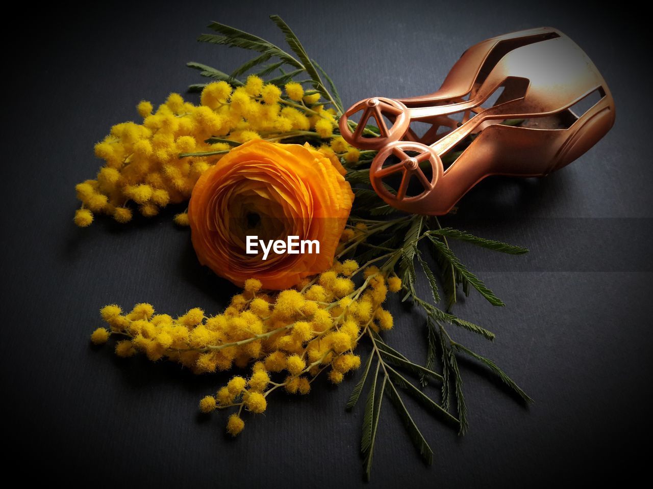 Close-up of flowers on table