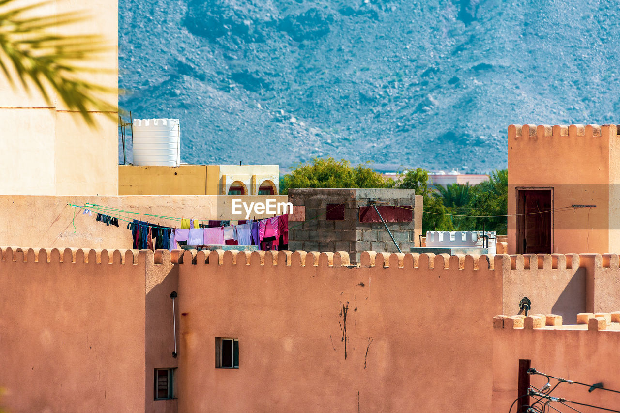 House roofs in the old town of nizwa, oman.