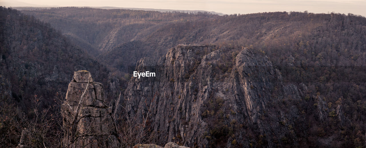 View of rock formations