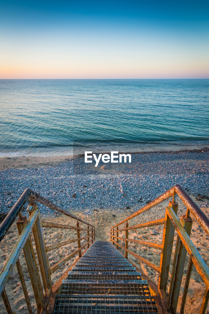 High angle view of sea against sky