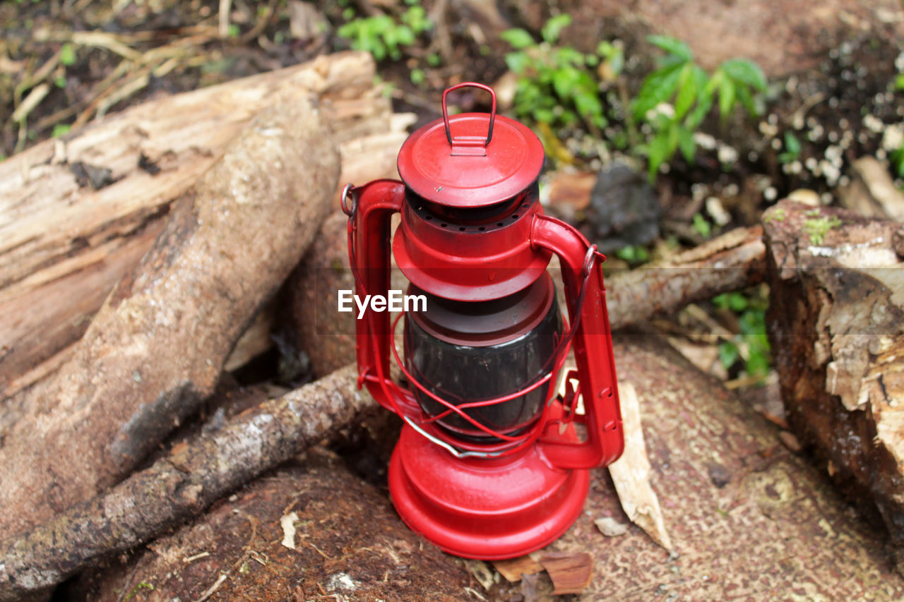 close-up of fire hydrant on field