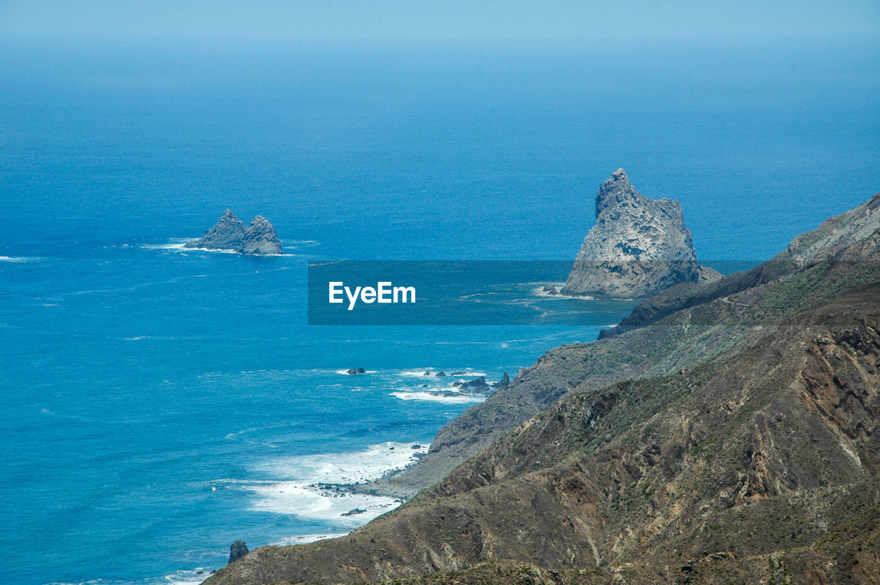 SCENIC VIEW OF SEA AND ROCKS