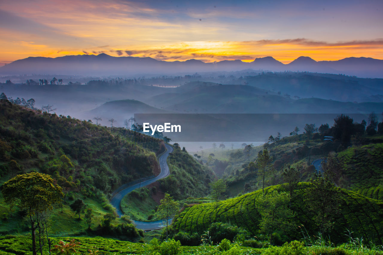 Morning view at cukul pangelang, west java, indonesia