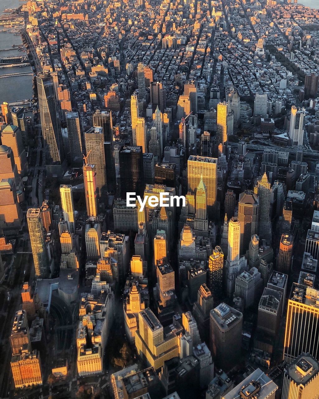 Aerial view of buildings in city