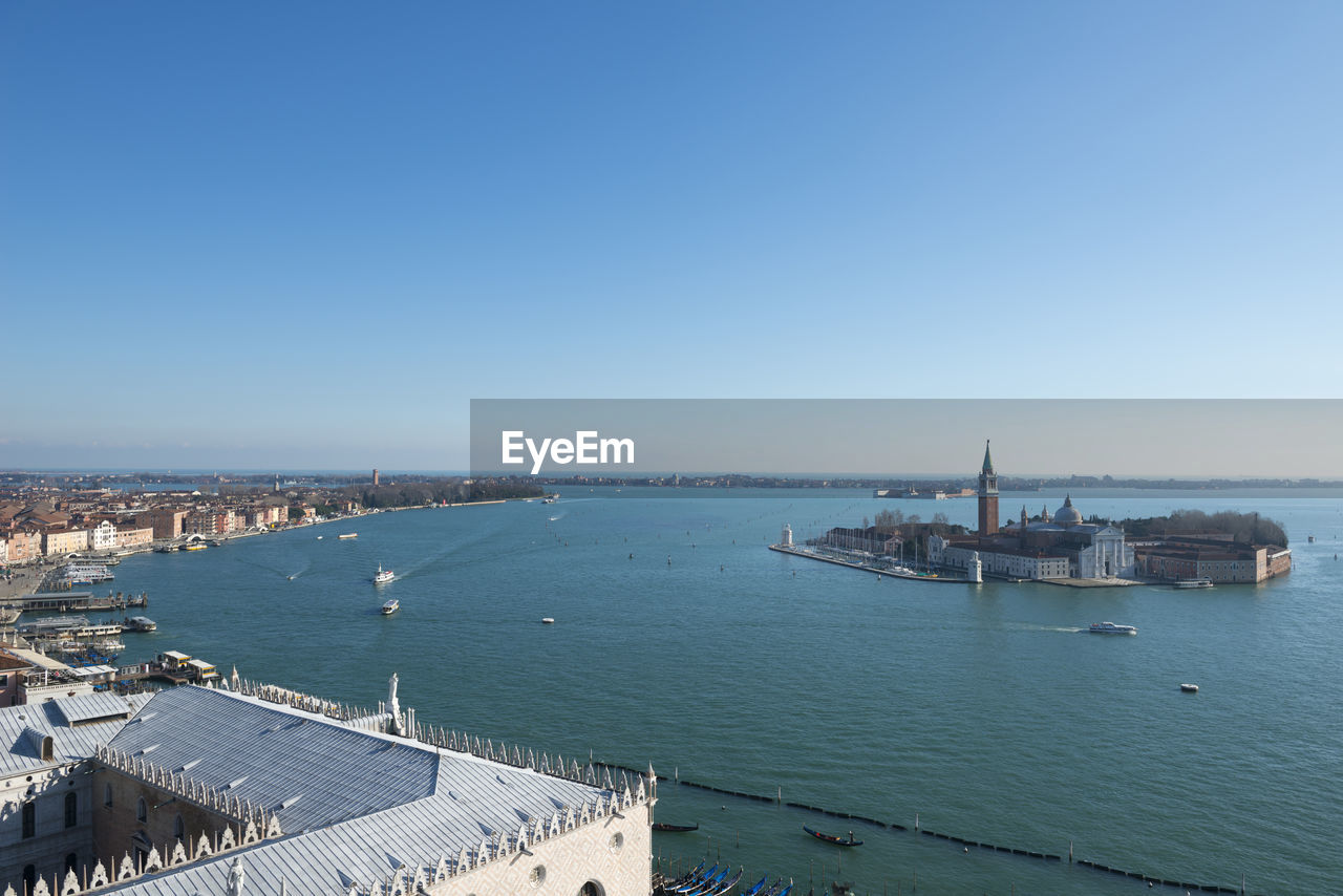 PANORAMIC VIEW OF SEA AGAINST CLEAR SKY
