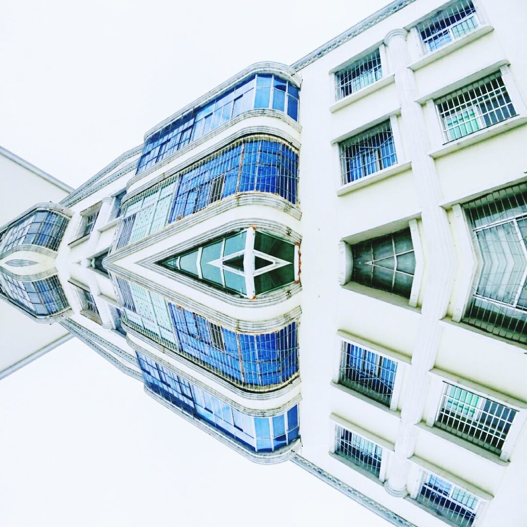 LOW ANGLE VIEW OF COMMUNICATIONS TOWER