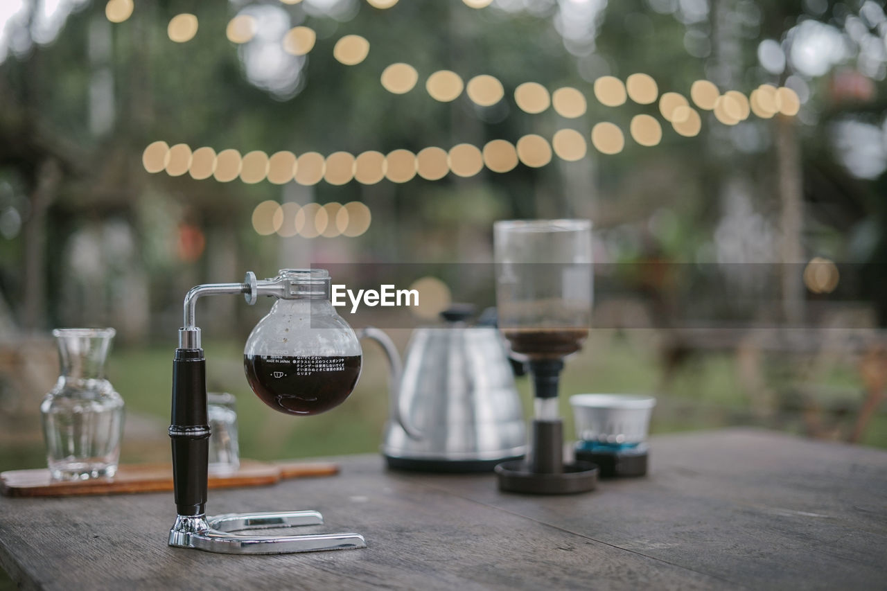 Syphon coffee in the making